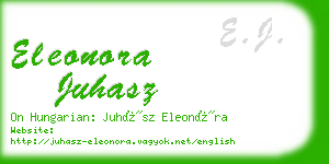eleonora juhasz business card
